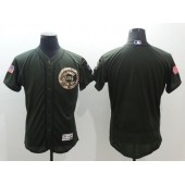 MLB Chicago Cubs Blank Green Salute to Service 2016 Flexbase Majestic Baseball Men Jersey