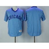 MLB Chicago Cubs Blank Light Blue Pullover 1988 Cooperstown Collection Stitched Men Jersey