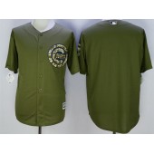 MLB Chicago Cubs Blank Retired Green Salute to Service Cool Base Baseball Men Jersey