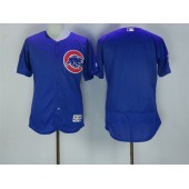 MLB Chicago Cubs Blank Royal Blue Stitched 2016 Majestic Flex Base Men Jersey