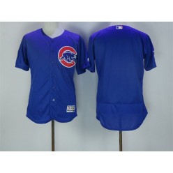 MLB Chicago Cubs Blank Royal Blue Stitched 2016 Majestic Flex Base Men Jersey