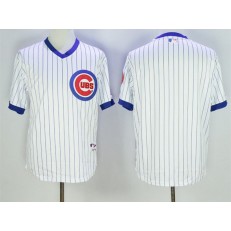 MLB Chicago Cubs Blank White 1988 Turn Back The Clock Men Jersey