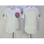 MLB Chicago Cubs Blank White World Series Champions Gold Stitched Majestic 2016 Flex Base Men Jersey