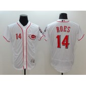 MLB Cincinnati Reds 14 Pete Rose Retired White 2016 Flexbase Majestic Baseball Men Jersey