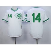 MLB Cincinnati Reds 14 Pete Rose St. Patrick's Day White Throwback Men Jersey