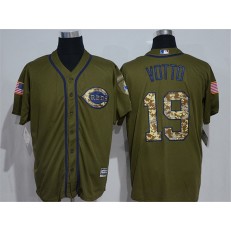 MLB Cincinnati Reds 19 Joey Votto Green Salute To Service Majestic Baseball Men Jersey