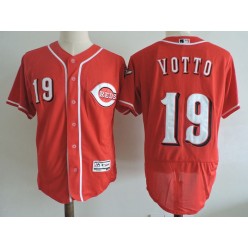 MLB Cincinnati Reds 19 Joey Votto Red Alternate Stitched Majestic Flex Base Men Jersey