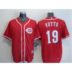 MLB Cincinnati Reds 19 Joey Votto Red Stitched Majestic Cool Base Men Jersey