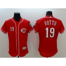 MLB Cincinnati Reds 19 Joey Votto Red Stitched Majestic Flex Base Men Jersey