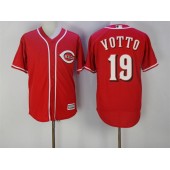 MLB Cincinnati Reds 19 Joey Votto Retired Red Cool Base Stitched Men Jersey