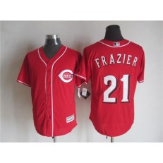 MLB Cincinnati Reds 21 Deion Sanders Alternate Red 2015 Cool Base Men Jersey