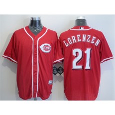 MLB Cincinnati Reds 21 Michael Lorenzen Red Stitched Majestic Cool Base Men Jersey