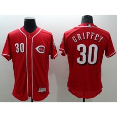 MLB Cincinnati Reds 30 Ken Griffey Jr Retired Red 2016 Flexbase Majestic Baseball Men Jersey