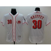 MLB Cincinnati Reds 30 Ken Griffey Jr Retired White 2016 Flexbase Majestic Baseball Men Jersey