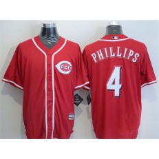 MLB Cincinnati Reds 4 Brandon Phillips Red Stitched Majestic Cool Base Men Jersey