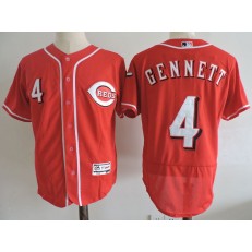 MLB Cincinnati Reds 4 Brandon Phillips Scooter Gennett Red Alternate Stitched Majestic Flex Base Men Jersey