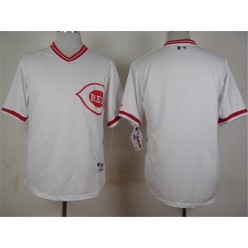 MLB Cincinnati Reds Blank 1990 White Pullover Men Jersey