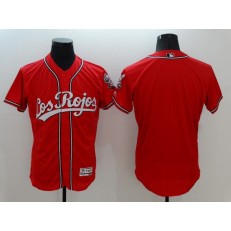 MLB Cincinnati Reds Blank Los Rojos Red 2016 Flexbase Majestic Baseball Men Jersey