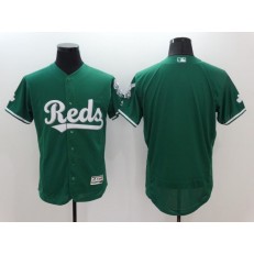 MLB Cincinnati Reds Blank Retired Green 2016 St. Patrick's Day Flexbase Majestic Baseball Men Jersey