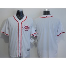 MLB Cincinnati Reds Blank White Home Stitched Majestic Cool Base Men Jersey