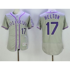 MLB Colorado Rockies 17 Todd Helton Gray 2016 Flexbase Majestic Baseball Men Jersey
