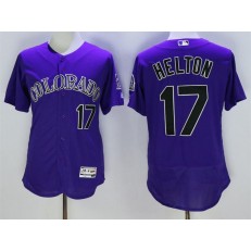 MLB Colorado Rockies 17 Todd Helton Purple 2016 Flexbase Majestic Baseball Men Jersey