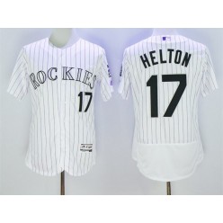MLB Colorado Rockies 17 Todd Helton Retired White 2016 Flexbase Majestic Baseball Men Jersey