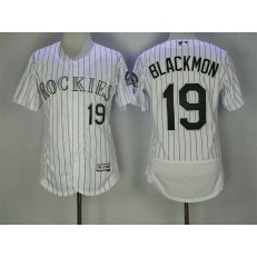 MLB Colorado Rockies 19 Charlie Blackmon Retired White 2016 Flexbase Majestic Baseball Men Jersey
