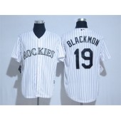 MLB Colorado Rockies 19 Charlie Blackmon White New Cool Base Stitched Men Jersey