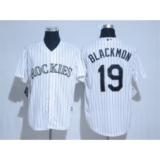 MLB Colorado Rockies 19 Charlie Blackmon White New Cool Base Stitched Men Jersey