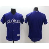 MLB Colorado Rockies Blank Purple 2016 Flexbase Majestic Baseball Men Jersey