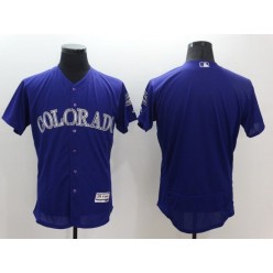 MLB Colorado Rockies Blank Purple 2016 Flexbase Majestic Baseball Men Jersey