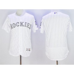 MLB Colorado Rockies Blank Retired White 2016 Flexbase Majestic Baseball Men Jersey
