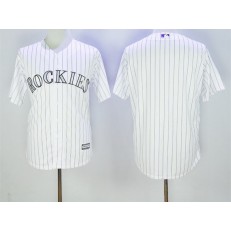 MLB Colorado Rockies Blank White New Cool Base Stitched Men Jersey