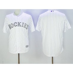 MLB Colorado Rockies Blank White New Cool Base Stitched Men Jersey