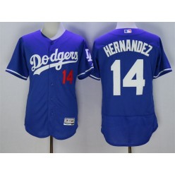 MLB Los Angeles Dodgers 14 Enrique Hernandez Blue 2016 Flexbase Majestic Baseball Men Jersey