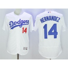 MLB Los Angeles Dodgers 14 Enrique Hernandez White 2016 Flexbase Majestic Baseball Men Jersey