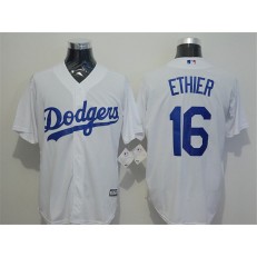 MLB Los Angeles Dodgers 16 Andre Ethier White Cool Base Stitched Men Jersey