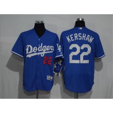 MLB Los Angeles Dodgers 22 Clayton Kershaw Blue Home 2016 Flexbase Majestic Baseball Men Jersey