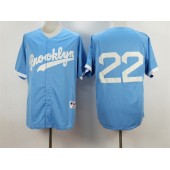 MLB Los Angeles Dodgers 22 Clayton Kershaw Brooklyn Blue Majestic Men Jersey