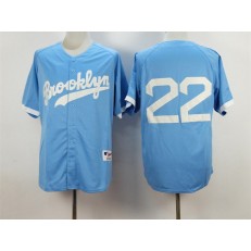 MLB Los Angeles Dodgers 22 Clayton Kershaw Brooklyn Blue Majestic Men Jersey