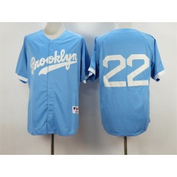 MLB Los Angeles Dodgers 22 Clayton Kershaw Brooklyn Blue Majestic Men Jersey