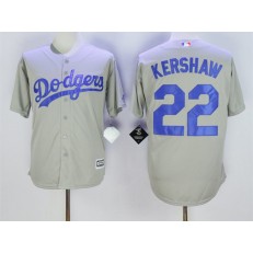 MLB Los Angeles Dodgers 22 Clayton Kershaw Gray New Cool Base Stitched Men Jersey
