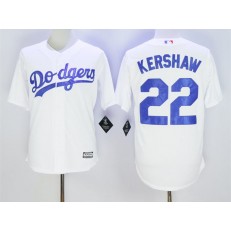 MLB Los Angeles Dodgers 22 Clayton Kershaw White New Cool Base Stitched Men Jersey