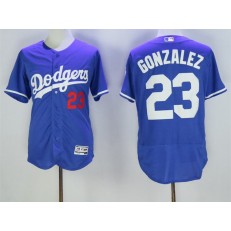 MLB Los Angeles Dodgers 23 Adrian Gonzalez Blue 2016 Flexbase Majestic Baseball Men Jersey