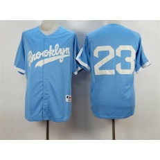 MLB Los Angeles Dodgers 23 Adrian Gonzalez Brooklyn Blue Majestic Men Jersey