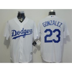 MLB Los Angeles Dodgers 23 Adrian Gonzalez White Cool Base Stitched Men Jersey