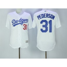 MLB Los Angeles Dodgers 31 Mike Piazza White 2016 Flexbase Majestic Baseball Men Jersey