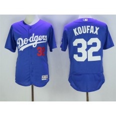 MLB Los Angeles Dodgers 32 Sandy Koufax Blue 2016 Flexbase Majestic Baseball Men Jersey