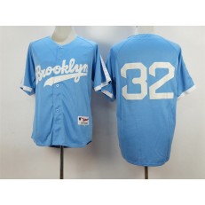 MLB Los Angeles Dodgers 32 Sandy Koufax Brooklyn Blue Majestic Men Jersey